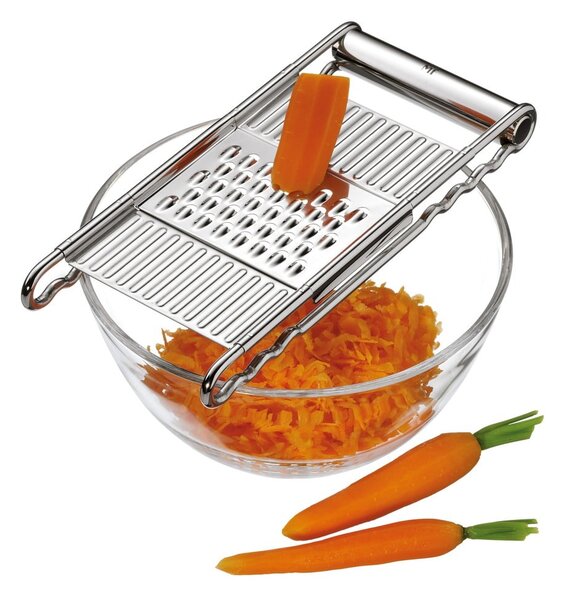 Nierdzewna tarka z 4 wymiennymi powierzchniami trącymi WMF Cromargan® Gourmet