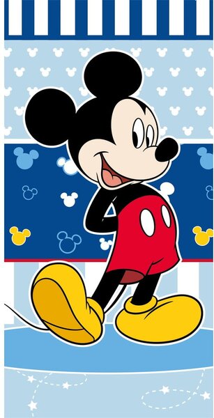 Niebieski ręcznik dziecięcy frotte 70x140 cm Mickey – Jerry Fabrics