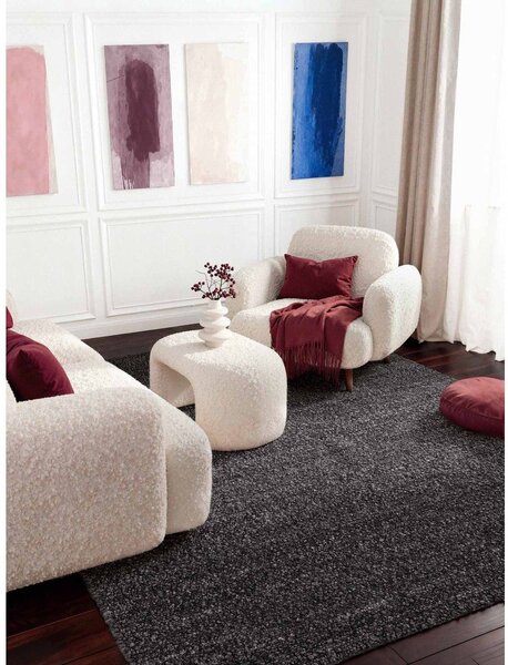 Ciemnoszary dywan z materiału bouclé tkany ręcznie 120x170 cm Notting Hill Portobello – Ted Baker