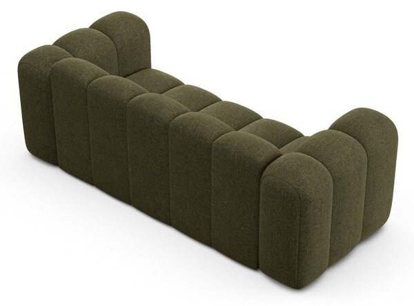 Zielona sofa z tkaniny szenilowej 200 cm Lupine – Micadoni