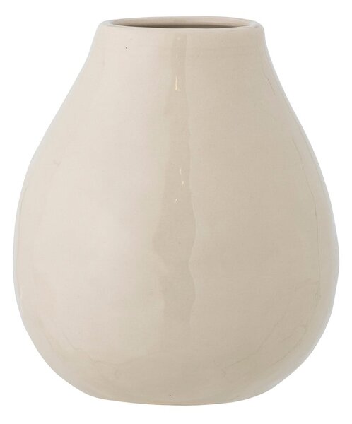 Kremowy kamionkowy ręcznie malowany wazon (wysokość 17 cm) Taza – Bloomingville