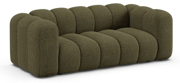 Zielona sofa z tkaniny szenilowej 200 cm Lupine – Micadoni