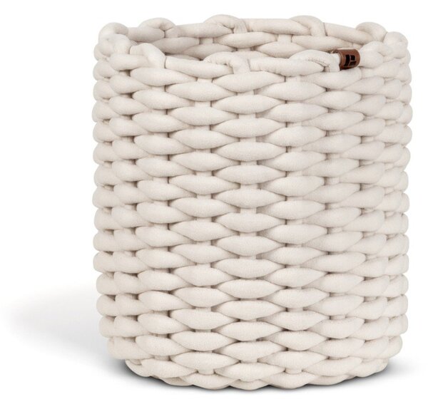 Tekstylny koszyk ø 25x25 cm Peach Skin Round M – Bigso