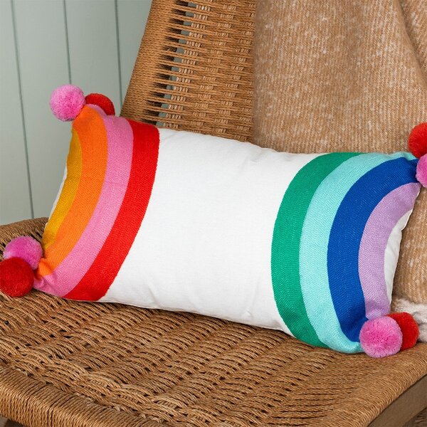 Poduszka dziecięca z mieszanki bawełny 50x33 cm Rainbow – Rex London