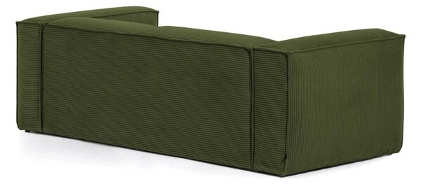 Zielona sztruksowa sofa 240 cm Blok – Kave Home