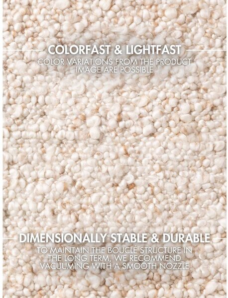 Kremowy dywan z materiału bouclé tkany ręcznie 120x170 cm Notting Hill Portobello – Ted Baker