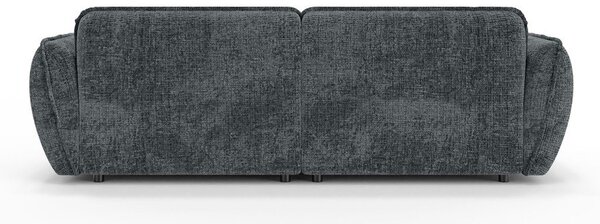 Ciemnoszara sofa z tkaniny szenilowej z szezlongiem 252 cm Nelia Big – Ropez