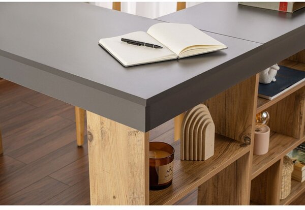 Biurko w dekorze sosny 120x130 cm Vesper – Kalune Design