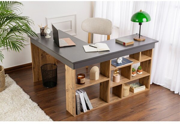 Biurko w dekorze sosny 120x130 cm Vesper – Kalune Design
