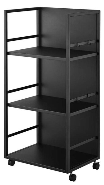 Czarny metalowy regał na kółkach 42x84,5x32 cm Tower – YAMAZAKI