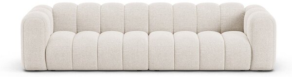 Kremowa sofa z tkaniny szenilowej 290 cm Lupine – Micadoni