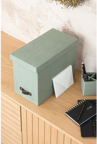 Zielony kartonowy organizer na dokumenty Johan Canvas Paper Laminate – Bigso