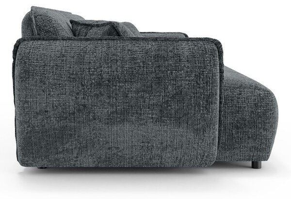 Ciemnoszara sofa z tkaniny szenilowej 250 cm Nelia Big – Ropez