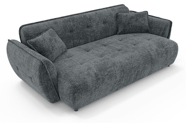 Ciemnoszara sofa z tkaniny szenilowej 250 cm Nelia Big – Ropez