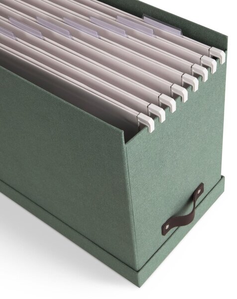 Zielony kartonowy organizer na dokumenty Johan Canvas Paper Laminate – Bigso