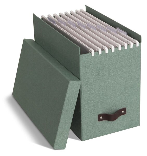 Zielony kartonowy organizer na dokumenty Johan Canvas Paper Laminate – Bigso