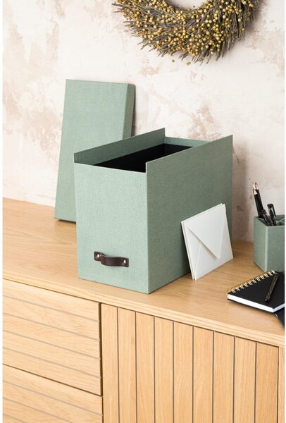 Zielony kartonowy organizer na dokumenty Johan Canvas Paper Laminate – Bigso