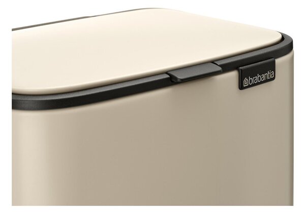 Beżowy stalowy kosz na śmieci z pedałem 4 l Bo – Brabantia