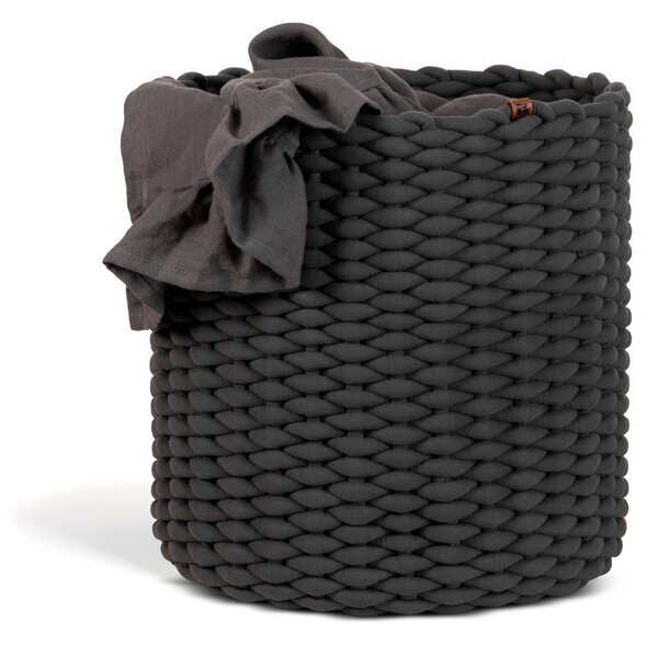 Tekstylny koszyk ø 40x40 cm Peach Skin Round XL – Bigso
