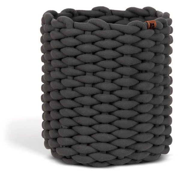 Tekstylny koszyk ø 25x25 cm Peach Skin Round M – Bigso