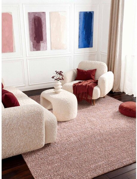 Szaroróżowy dywan z materiału bouclé tkany ręcznie 120x170 cm Notting Hill Portobello – Ted Baker