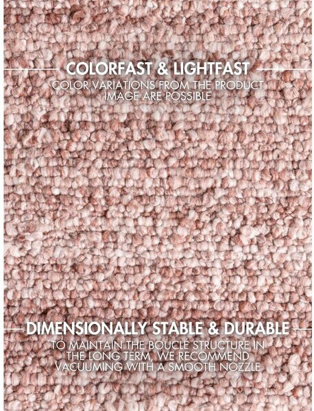 Szaroróżowy dywan z materiału bouclé tkany ręcznie 120x170 cm Notting Hill Portobello – Ted Baker