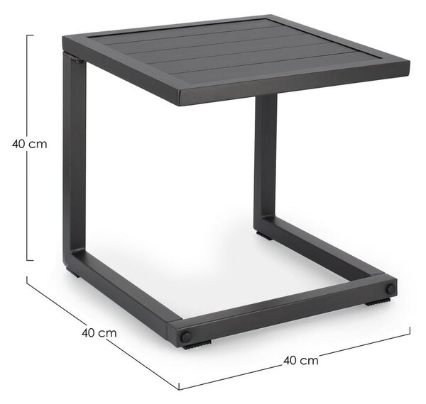 Aluminiowy stolik ogrodowy 40x40 cm Hilde – Bizzotto