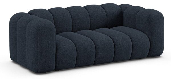 Ciemnoniebieska sofa z tkaniny szenilowej 200 cm Lupine – Micadoni