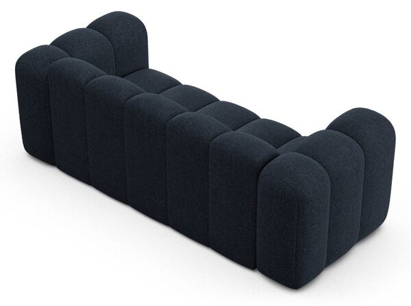 Ciemnoniebieska sofa z tkaniny szenilowej 200 cm Lupine – Micadoni