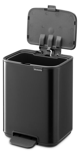Stalowy kosz na śmieci z pedałem w kolorze matowej czerni 4 l Bo – Brabantia