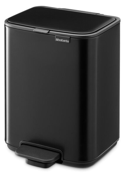 Stalowy kosz na śmieci z pedałem w kolorze matowej czerni 4 l Bo – Brabantia