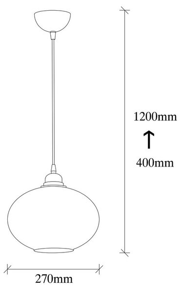 Lampa wisząca ze szklanym kloszem ø 27 cm Smoked – Opviq lights