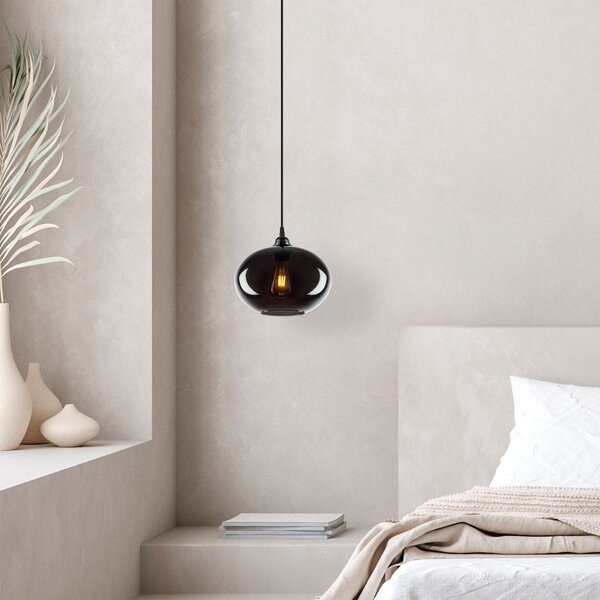 Lampa wisząca ze szklanym kloszem ø 27 cm Smoked – Opviq lights