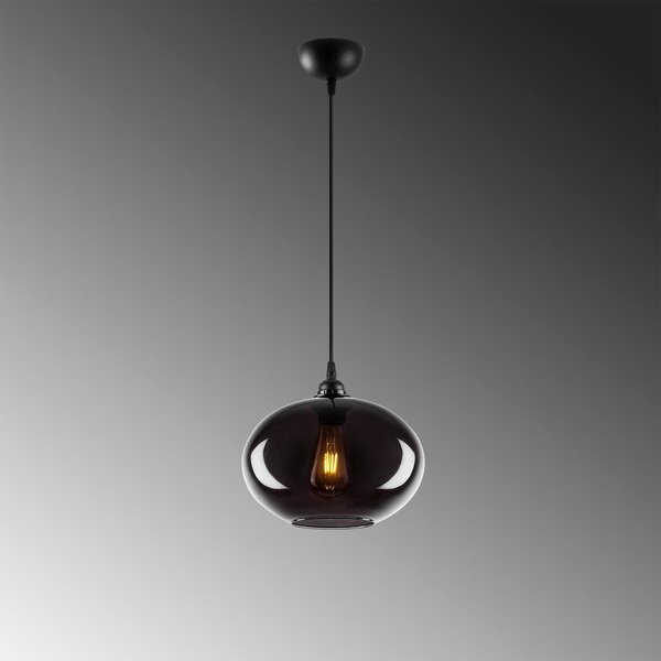 Lampa wisząca ze szklanym kloszem ø 27 cm Smoked – Opviq lights