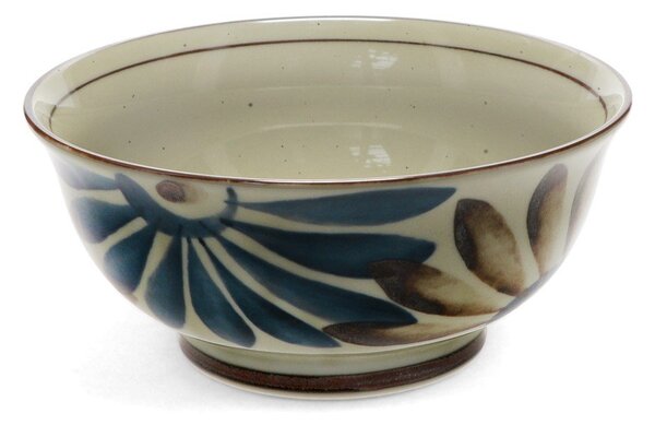 Niebiesko-beżowa porcelanowa miska na ramen 1 l Flower – Rex London