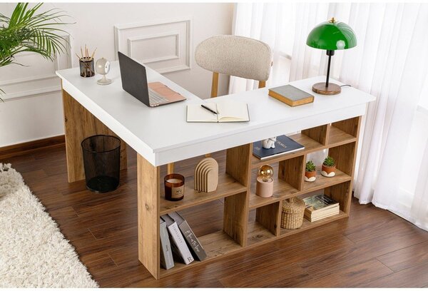 Biurko w dekorze sosny 120x130 cm Vesper – Kalune Design