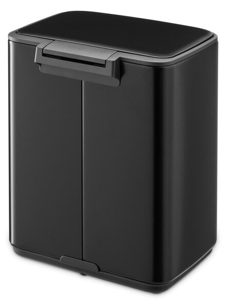 Stalowy kosz na śmieci z pedałem w kolorze matowej czerni 7 l Bo – Brabantia