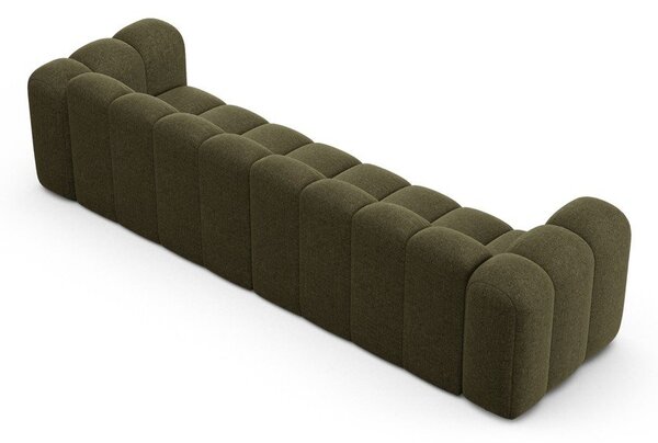 Zielona sofa z tkaniny szenilowej 290 cm Lupine – Micadoni