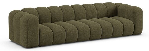 Zielona sofa z tkaniny szenilowej 290 cm Lupine – Micadoni