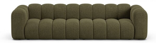 Zielona sofa z tkaniny szenilowej 290 cm Lupine – Micadoni