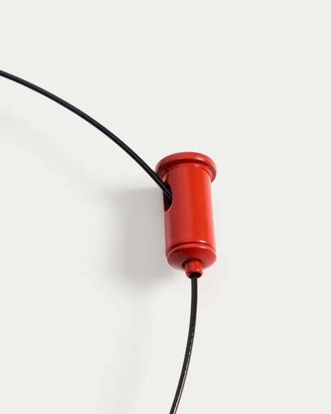 Czerwona lampa sufitowa LED ze ściemniaczem z metalowym kloszem ø 16 cm Porte – Kave Home