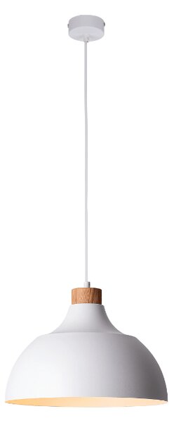 Biało drewniana lampa wisząca Cap TK - skandynawski design