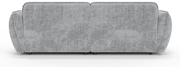 Jasnoszara sofa z tkaniny szenilowej z szezlongiem 252 cm Nelia Big – Ropez