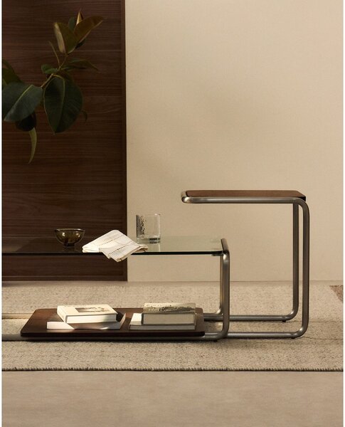 Stolik w dekorze orzecha 42x42 cm Tarsel – Kave Home