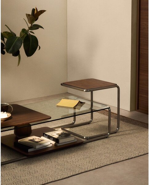 Stolik w dekorze orzecha 42x42 cm Tarsel – Kave Home