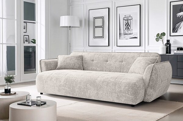 Beżowa sofa z tkaniny szenilowej 250 cm Nelia Big – Ropez