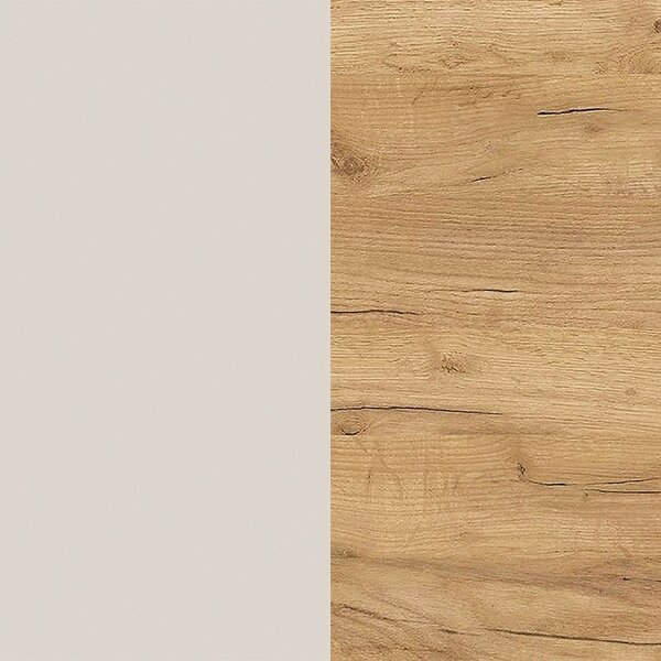 Kremowa szafka w dekorze dębu 138x105x25 cm Libbiano – Germania