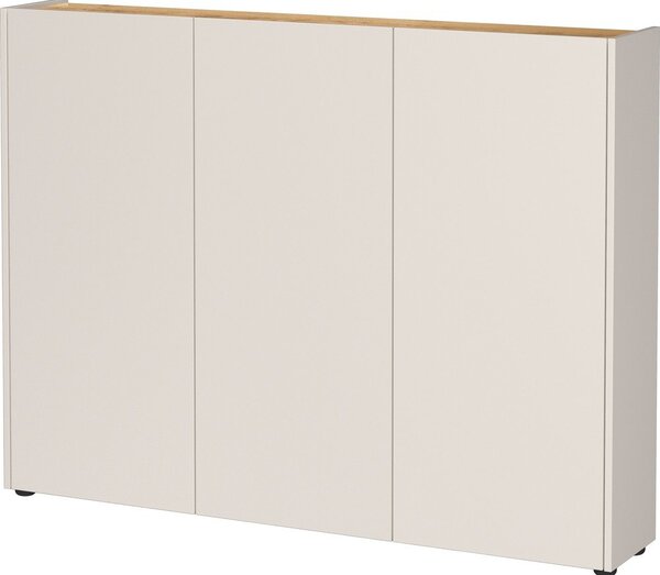 Kremowa szafka w dekorze dębu 138x105x25 cm Libbiano – Germania