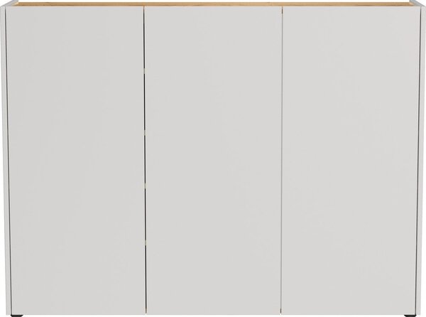 Kremowa szafka w dekorze dębu 138x105x25 cm Libbiano – Germania