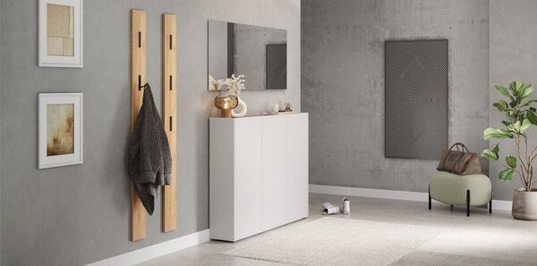 Kremowa szafka w dekorze dębu 138x105x25 cm Libbiano – Germania